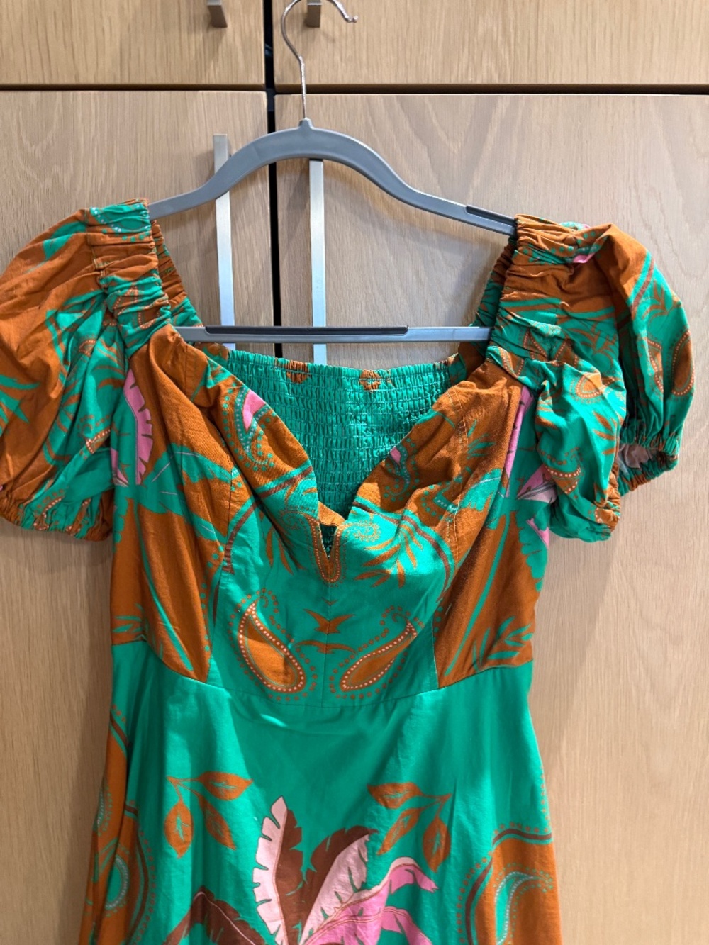 women's puff sleeve midi dress/from Anthropologie size 10 - Picture 2 of 4